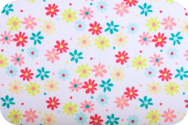 Retro Daisy Cuddle White/Coral